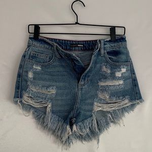 NWOT Fashion Nova Distressed Denim Shorts